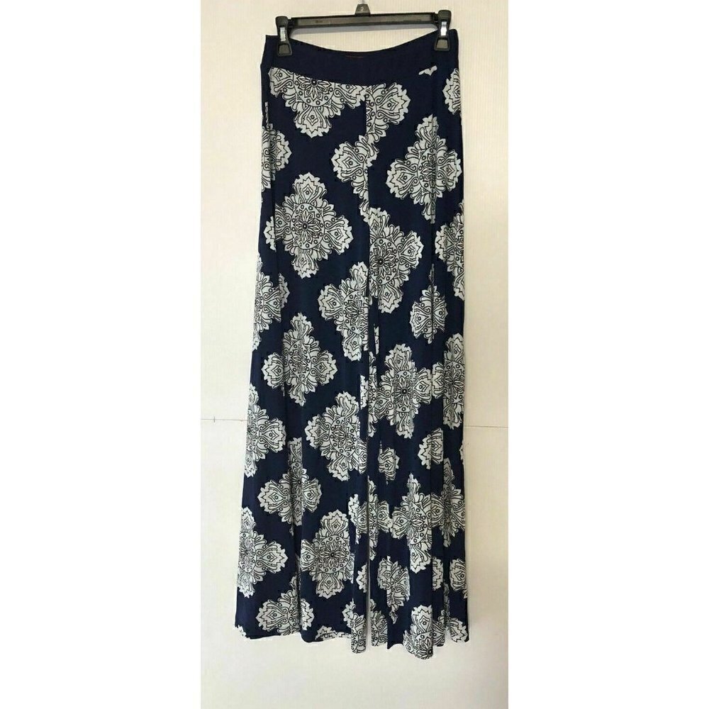 Tigerlily Blue Indigo Wide Leg Printed Pants - Picture 6 of 11